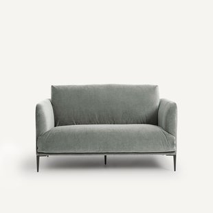 2-zitsbank in stonewashed fluweel, Oscar, ontwerp E. Gallina