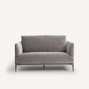 2-zitsbank in stonewashed fluweel, Oscar, ontwerp E. Gallina