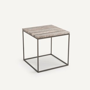 Bijzettafel, bovenblad in travertijn, Mahaut