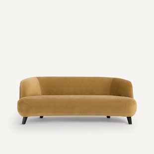 3-zitsbank in linnen fluweel, Rosebury, ontwerp door Emmanuel Gallina