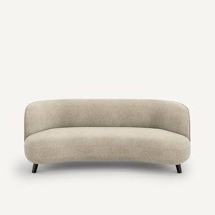 3-zitsbank in linnen fluweel, Rosebury, ontwerp door Emmanuel Gallina