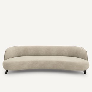 5-zits bank in linnen fluweel, Rosebury, ontwerp door Emmanuel Gallina