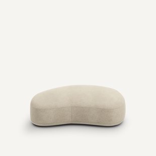 Voetenbank van linnen fluweel, Rosebury, ontwerp Emmanuel Gallina