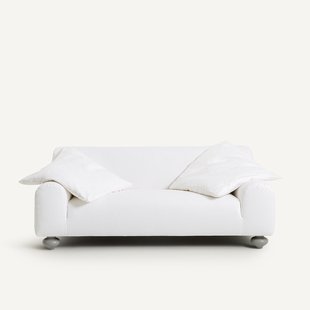 Compacte zitbank katoen linnen, Bold