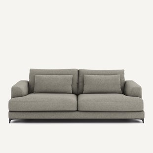 4-zits slaapbank van getextureerd linnen viscose, Marsile