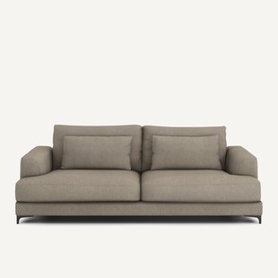 4-zits slaapbank van getextureerd linnen viscose, Marsile