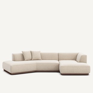 Rechtse open hoekbank in gechineerde stof, Jacopo