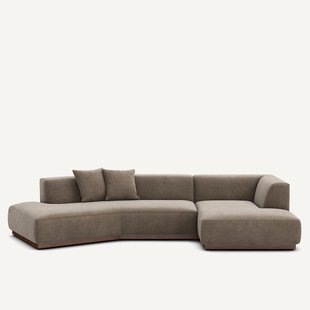 Rechtse open hoekbank in gechineerde stof, Jacopo