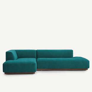 Linker hoekbank XL chenille fluweel, Jacopo