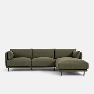 Hoekbank rechts, fijne badstof, Victor