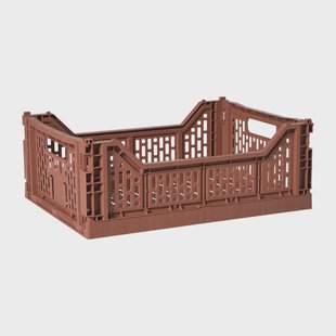 Vouwkrat groot - bruin - 14.5x40x30 cm