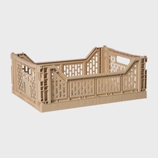 Vouwkrat groot - beige - 14.5x40x30 cm