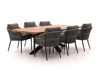 Bellagio Mineo/Induno Deens Ovaal 240cm dining tuinset 7-delig - Laagste prijsgarantie!