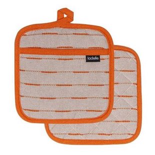 Dash Pannenlap, Set van 2 Stuks, Oranje, Gerecycled Katoen, 19 x 27 cm Dash Pannenlap, Set van 2 Stuks, Oranje, Gerecycled Katoen, 19 x 27 cm