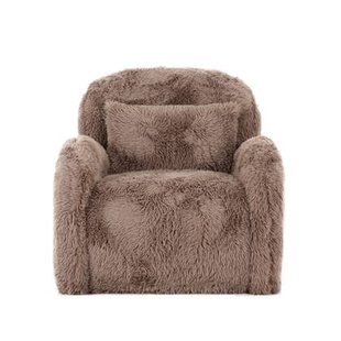 DÉJA Living - Fauteuil Taupe Fluffy - Zithoogte 42cm - Alta