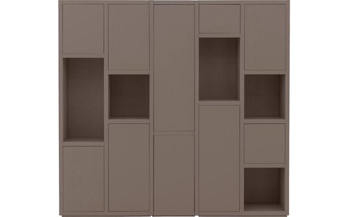 Goossens Wandmeubel Granada, 10 deuren 5 open vakken