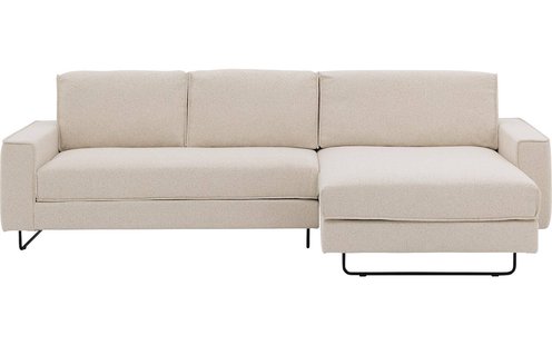 Goossens Bank Jorney beige, stof, 2,5-zits, elegant chic