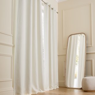 Verduisteringsgordijn van gewassen linnen, oogjes, Private