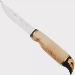 Marttiini Wood Grouse 549019W Polished 1.4034, Curly Birch Bronze, bushcraftmes