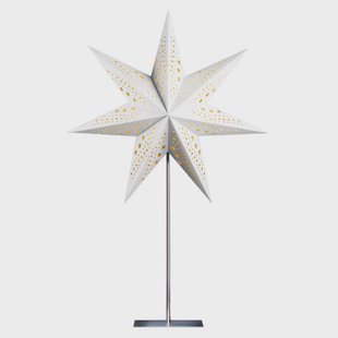 STERNTALER papieren ster, wit, 7 punten, Ø 45 cm, hoogte 70 cm