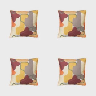 Madison - Sierkussen Grafi bordo - Ca. 50x50 cm - Set van 4