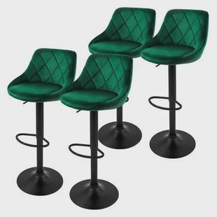 ML-Design Barkruk Elia velvet set van 4