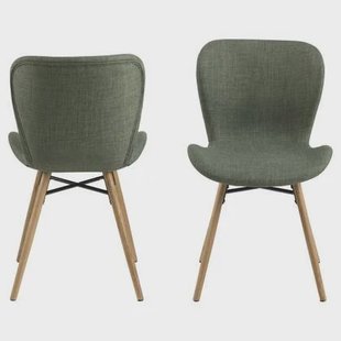 Giga Living - Eetkamerstoel Stof Groen - Zaria - Set van 2