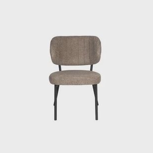 Giga Meubel - Eetkamerstoel Bruin Stof - Sanne - Set van 2