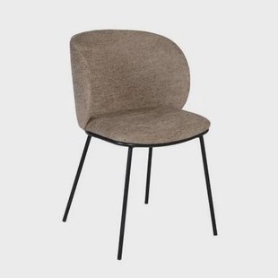 Giga Meubel - Eetkamerstoel Taupe Stof - 55x49x80cm - Dalia - Set van 2