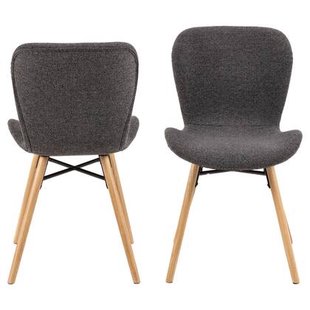 Giga Living - Eetkamerstoel Stof Antraciet - Zaria - Set van 2 Giga Living - Eetkamerstoel Stof Antraciet - Zaria - Set van 2