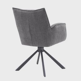 Giga Living - Eetkamerstoel Antraciet Stof - Select Marilla - Set van 2