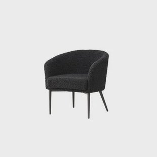 Svea - Bianca fauteuil - teddy - zwart