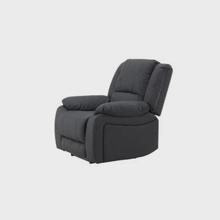 Svea - Zira verstelbare fauteuil - lederlook - zwart