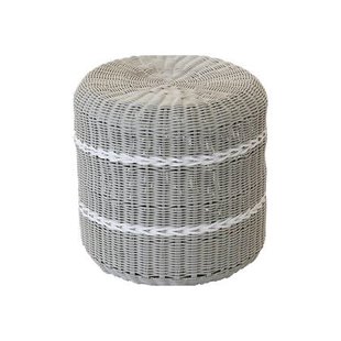 Lesli Living Saigon poef wicker ø41x40cm - grijs Lesli Living Saigon poef wicker ø41x40cm - grijs