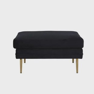 Svea - Tess hocker - velvet - zwart