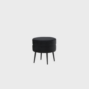 Svea - Zane hocker - velvet - zwart Svea - Zane hocker - velvet - zwart