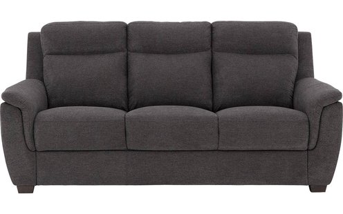 Goossens Excellent Bank Vlore antraciet, stof, 3-zits, stijlvol landelijk