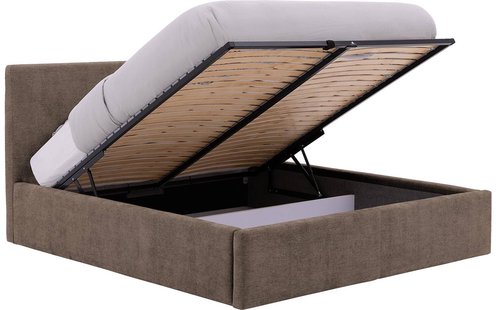 Goossens Bedframe Mysen Storage, 140 x 200 cm met storage, met 2x lattenbodem
