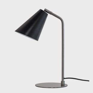 Oswald Tafellamp Black/Steel Dyberg Larsen - Woonkamer - Designer - Metaal - Met lampenkap