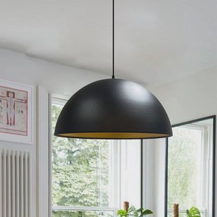 ROYALTECH Hanglamp Lipeo, zwart/goud, Ø 40 cm, metaal, E27