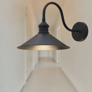 ROYALTECH Christer wandlamp, zwart, breedte 24 cm, metaal, E27