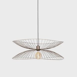 QAZQA Design hanglamp donkerbrons met dubbele kap - Pua