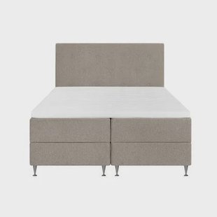 by fonQ Nubo Boxspring met Opbergruimte en Hoofdbord - 160 x 200 cm - Beige