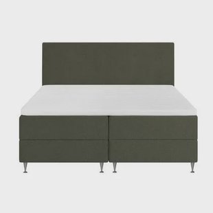 by fonQ Nubo Boxspring met Opbergruimte en Hoofdbord - 180 x 200 cm - Mosgroen