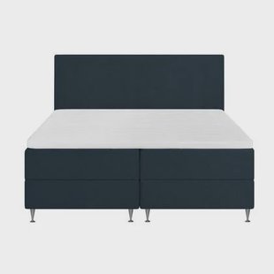 by fonQ Nubo Boxspring met Opbergruimte en Hoofdbord - 180 x 200 cm - Blauw