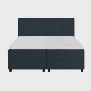by fonQ Stilo Boxspring met Opbergruimte en Hoofdbord - 180 x 200 cm - Blauw