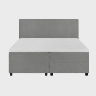 by fonQ Stilo Boxspring met Opbergruimte en Hoofdbord - 180 x 200 cm - Grijs
