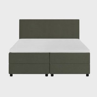 by fonQ Stilo Boxspring met Opbergruimte en Hoofdbord - 180 x 200 cm - Mosgroen