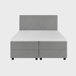 by fonQ Stilo Boxspring met Opbergruimte en Hoofdbord - 160 x 200 cm - Grijs