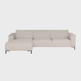 by fonQ Loft Hoekbank met Chaise Longue Links - Chenille - Beige